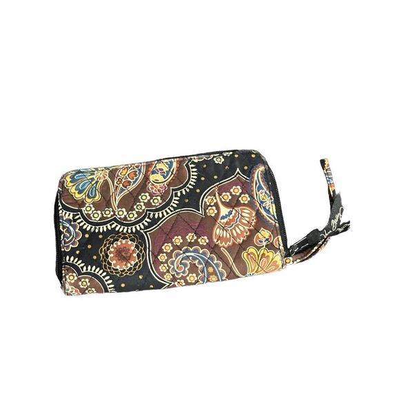Nice Vera Bradley soft wallet in multi colors brown Good Condition - Picture 3 of 8